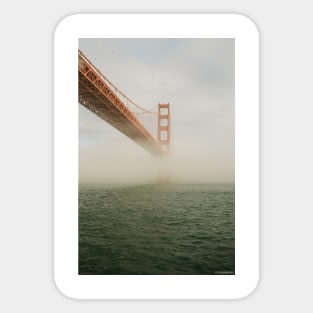 Golden Gate Bridge in the Fog (Kodak Gold 200) Sticker